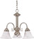 Ballerina; 3 Light; 20 in.; Chandelier with Alabaster Glass Bell Shades; Brushed Nickel Finish (81|60/182)
