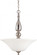Dupont; 3 Light; Pendant with Satin White Glass; Brushed Nickel Finish (81|60/1828)