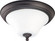 Dupont - 2 light Flush with Satin White Glass - Dark Chocolate Bronze Finish (81|60/1846)