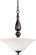 Dupont - 3 Light Pendant with Satin White Glass - Dark Chocolate Bronze Finish (81|60/1848)