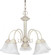 Ballerina - 5 Light Chandelier with Alabaster Glass - Textured White Finish (81|60/187)