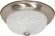 2 Light; 13 in.; Flush Mount; Alabaster Glass; Brushed Nickel Finish (81|60/198)