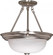 2 Light - Semi Flush with Alabaster Glass - Brushed Nickel Finish (81|60/201)