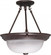 2 Light - Semi Flush with Alabaster Glass - Old Bronze Finish (81|60/209)