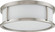 Odeon - 3 Light 17'' Flush Dome withSatin White Glass - Brushed Nickel Finish (81|60/2864)
