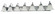 Ballerina; 7 Light; 48 in.; Vanity with Alabaster Glass Bell Shades; Polished Chrome Finish (81|60/290)