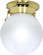 1 Light; 6 in.; Ceiling Mount; White Ball with Pull Chain Switch; Polished Brass Finish (81|60/295)