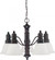 Gotham - 5 Light Chandelier with Frosted White Glass - Mahogany Bronze Finish (81|60/3143)