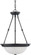 3 Light - 15'' Pendant with Frosted White Glass - Mahogany Bronze Finish (81|60/3152)