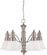 Gotham - 5 Light Chandelier with Frosted White Glass - Brushed Nickel Finish (81|60/3242)