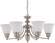 Empire - 6 Light Chandelier with Frosted White Glass - Brushed Nickel Finish (81|60/3255)