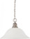 1 Light; 16 in.; Pendant with Frosted White Glass; Brushed Nickel Finish (81|60/3258)