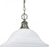 1 Light - 16'' Pendant with Alabaster Glass - Brushed Nickel Finish (81|60/390)