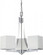 Bento; 3 Light; Chandelier with Satin White Glass; Polished Chrome Finish (81|60/4085)