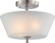 Surrey; 3 Light; Semi-Flush Fixture with Frosted Glass; Brushed Nickel Finish (81|60/4151)