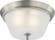 Surrey; 3 Light; Flush Dome Fixture with Frosted Glass; Brushed Nickel Finish (81|60/4153)
