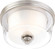 Decker - 2 Light Medium Flush with Clear & Frosted Glass - Brushed Nickel Finish (81|60/4651)