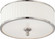 Candice - 3 Light Flush Dome with Pleated White Shade - Brushed Nickel Finish (81|60/4741)