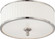 Candice; 3 Light; Flush Dome Fixture with Pleated White Shade; Brushed Nickel Finish (81|60/4741)