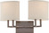 Gemini - 2 Light Vanity with Khaki Fabric Shades - Hazel Bronze Finish (81|60/4852)