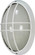 1 Light; 13 in.; Large Oval Cage Bulk Head; Die Cast Bulk Head; Semi Gloss White Finish (81|60/528)