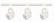 3 Light - MR16 - Square Track Kit - 4 foot Track - Line Voltage - White (81|TK345)