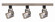 3 Light - MR16 - Square Track Kit - 4 foot Track - Line Voltage - Brushed Nickel (81|TK347)