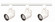3 Light - MR16 - Round Back Track Kit - 4 foot Track - Line Voltage - White (81|TK348)