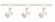 3 Light - MR16 - Gimbal Ring Track Kit - 4 foot Track - Line Voltage - White (81|TK355)