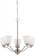 Patton - 5 Light Chandelier (Arms Up) with Frosted Glass - Brushed Nickel Finish (81|60/5035)