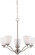 Patton; 5 Light; Chandelier (Arms Up) with Frosted Glass; Brushed Nickel Finish (81|60/5035)