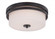 Parallel; 3 Light; Flush Fixture with Etched Opal Glass; Aged Bronze Finish (81|60/5307)