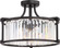 Krys- 3 Light Crystal Accent Semi Flush Mount - Aged Bronze Finish (81|60/5773)