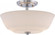 Willow - 2 Light Semi Flush with White Glass - Polished Nickel Finish (81|60/5806)