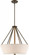 Seneca - 4 Light 22'' Pendant with Beige Linen Fabric Shade - Aged Bronze Finish with Rope (81|60/5896)
