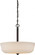 Willow - 4 Light Pendant with White Glass - Aged Bronze Finish (81|60/5907)