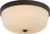 Laguna; 3 Light; Flush Fixture with White Glass; Forest Bronze Finish (81|60/5924)