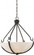 Sherwood - 4 Light Pendant with Frosted Etched Glass - Iron Black Finish with Brushed Nickel Accents (81|60/6125)