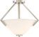 Nome - 2 Light Semi Flush with Satin White Glass - Brushed Nickel Finish (81|60/6251)