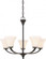 Fawn - 5 Light Chandelier with Satin White Glass - Mahogany Bronze Finish (81|60/6305)