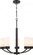 Denver - 5 Light Chandelier with Satin White Glass - Mahogany Bronze Finish (81|60/6325)
