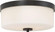 Denver - 2 Light Flush Mount with Satin White Glass - Mahogany Bronze Finish (81|60/6331)
