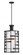 Lansing - 4 Light Pendant with White Fabric Shade & Opal Diffuser - Midnight Bronze Finish (81|60/6433)