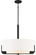 Frankie - 4 Light 24'' Pendant with Cream Fabric Shade & Frosted Diffuser - Aged Bronze Finish (81|60/6544)