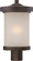 Diego - LED Post Lantern with Satin Amber Glass - Mahogany Bronze Finish (81|62/644)