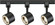 3 Light - Track Lighting Kit - 12 Watt LED per Head - 3000K - 4 foot Track - 36 degree - Round shape (81|TK404)