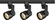 3 Light - Track Lighting Kit - 12 Watt LED per Head - 3000K - 4 foot Track - 36 degree - Round shape (81|TK424)