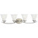 Trinity Collection Four-Light Brushed Nickel Etched Glass Traditional Bath Vanity Light (149|P3193-09)
