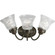 Fluted Glass Collection Three-Light Antique Bronze Clear Prismatic Glass Traditional Bath Vanity Lig (149|P3289-20)
