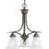Trinity Collection Three-Light Antique Bronze Etched Glass Traditional Chandelier Light (149|P4324-20)
